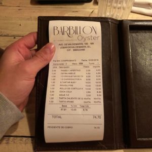 Barbillon Oyster Reseña de Cenando con Pablo