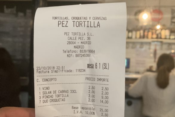 Ticket Cuenta Pez Tortilla